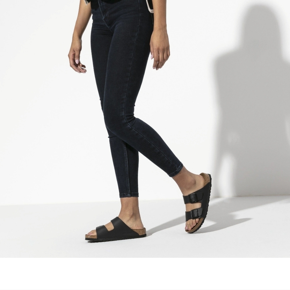 NWT Birkenstock Arizona Birko- Flor Black Size 38 Or US Size 7-7.5 New In Box - Picture 9 of 9